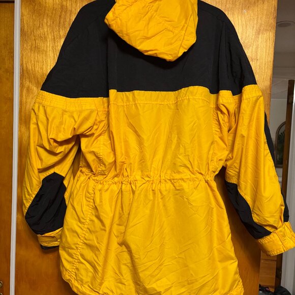 Vintage 90s Columbia Sportswear Women's 2 in 1 Jacket size Large yellow and Blue - Picture 4 of 5